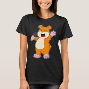 Hamster Singer Microphone Music T-Shirt