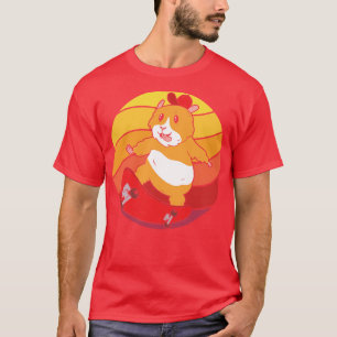 Hamster Skateboard Retro T-Shirt