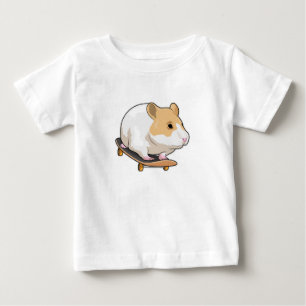 Hamster Skater Skateboard Baby T-shirt