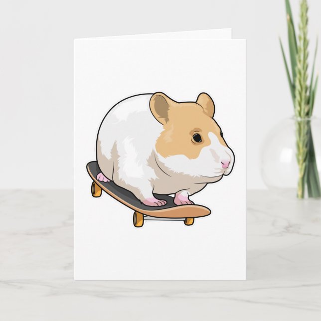 Hamster Skater Skateboard Karte (Vorderseite)