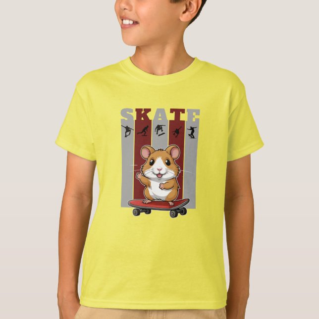 Hamster Skater T-Shirt (Vorderseite)