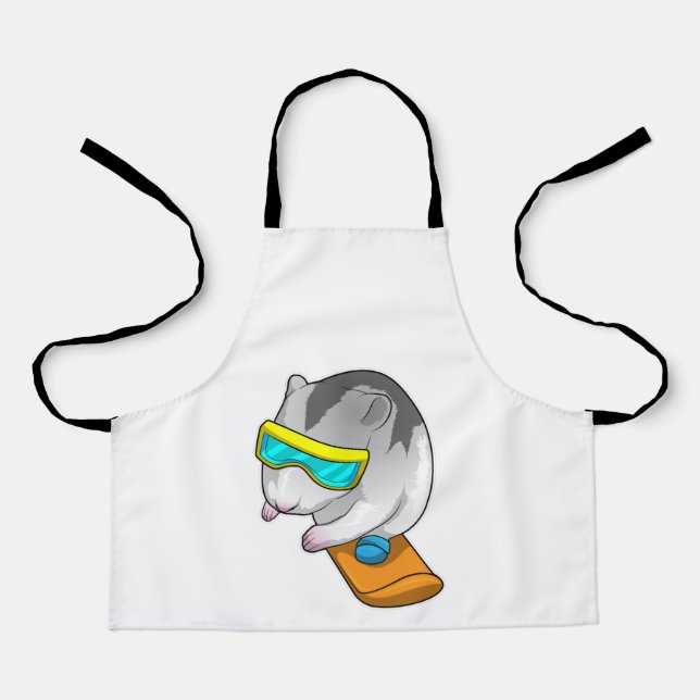 Hamster Snowboarder Snowboard Schürze (Vorderseite)