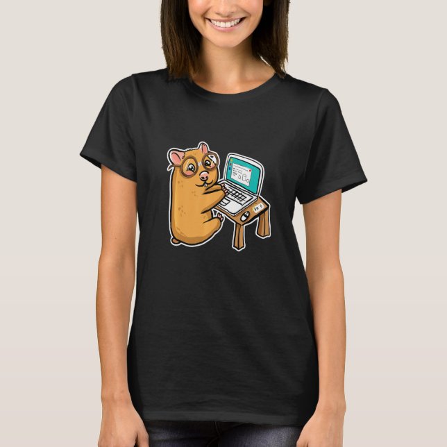 Hamster Software Developer Programmierung T-Shirt (Vorderseite)