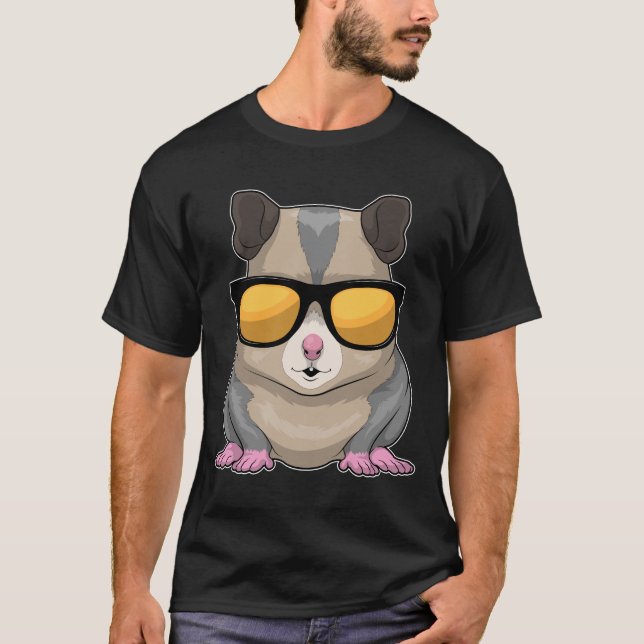 Hamster-Sonnenbrille T-Shirt (Vorderseite)