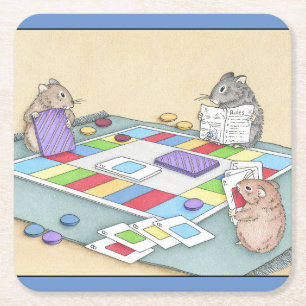 Hamster-Spiele Rechteckiger Pappuntersetzer