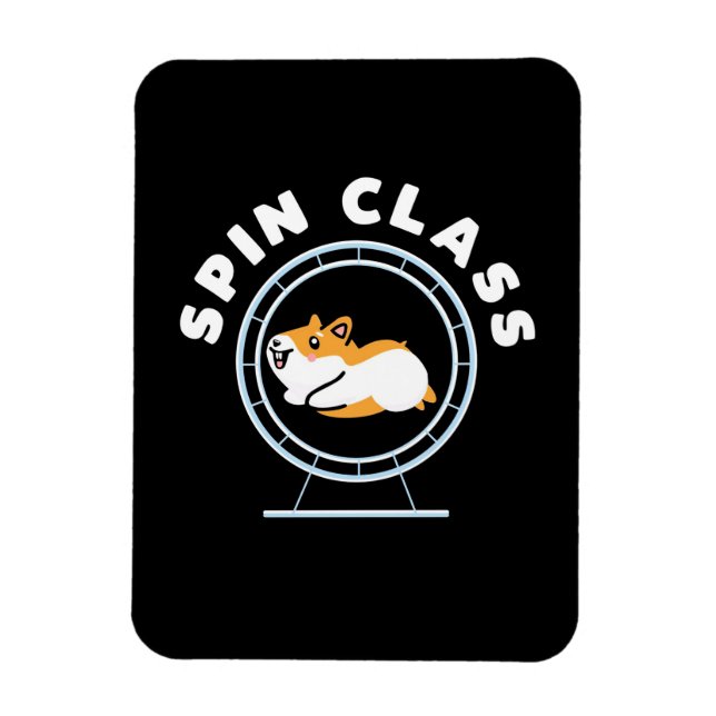 Hamster Spin Class Magnet (Vertikal)