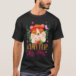 Hamster Step Mama Niedliche Blume Hamster Bow Kraw T-Shirt