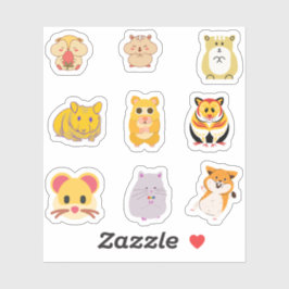 Hamster Stickers Aufkleber