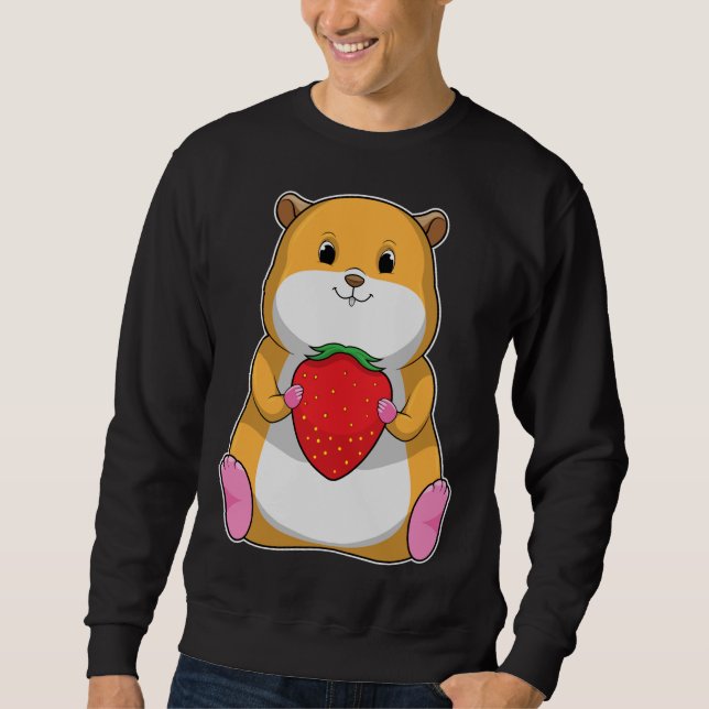 Hamster Strawberry Frucht Sweatshirt (Vorderseite)