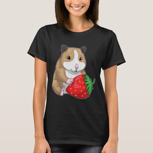 Hamster Strawberry Frucht T-Shirt (Vorderseite)