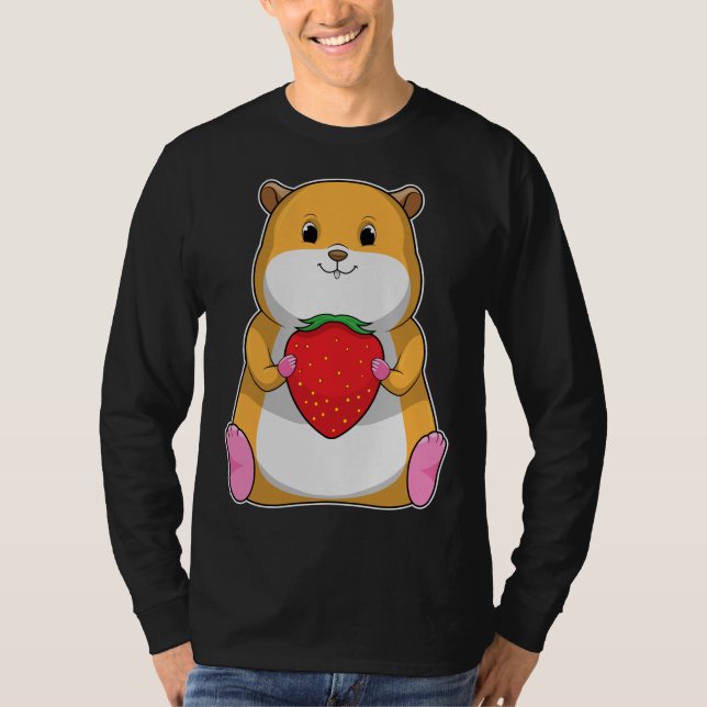 Hamster Strawberry Frucht T-Shirt (Vorderseite)