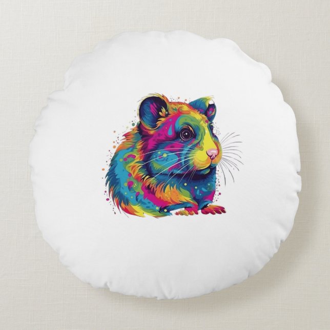 Hamster süß rundes kissen (Vorderseite)