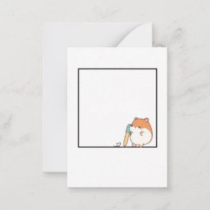 Hamster, süßes Hamster-Thema Mitteilungskarte