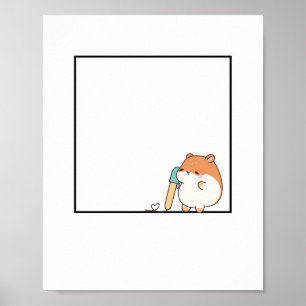 Hamster, süßes Hamster-Thema Poster