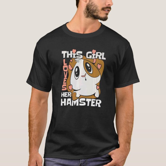 Hamster Syrian Hamster Zwarf Hamster Gril T-Shirt (Vorderseite)