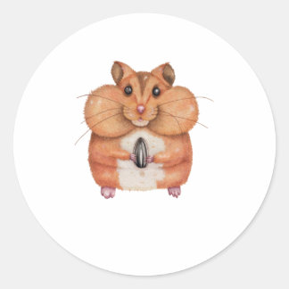 Hamster T-ShirtSonnenblume Hamster T - Shirt Runder Aufkleber