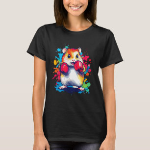 Hamster Tragen Boxhandschuhe Farben Kunst T-Shirt