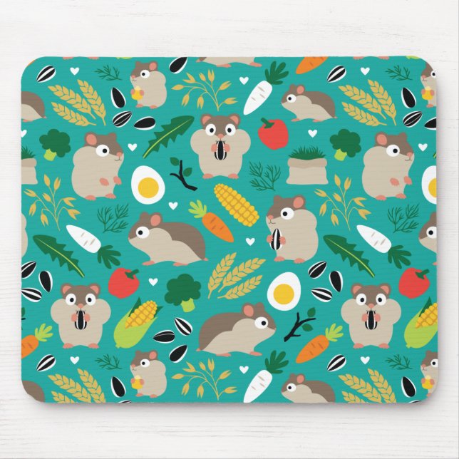 Hamster und ihre Leckereien Mousepad (Vorne)