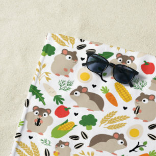 Hamster und ihre Leckereien Strandtuch