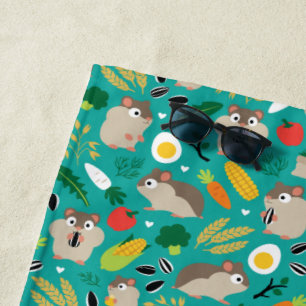 Hamster und ihre Leckereien Strandtuch