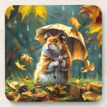Hamster und Leaf Umbrella