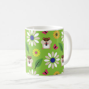 Hamster und Sonnenblumen nahtlos Tasse