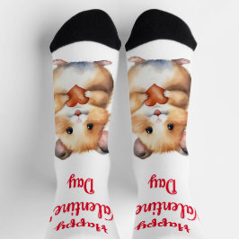 Hamster Valentine Day Crew Socks Socken