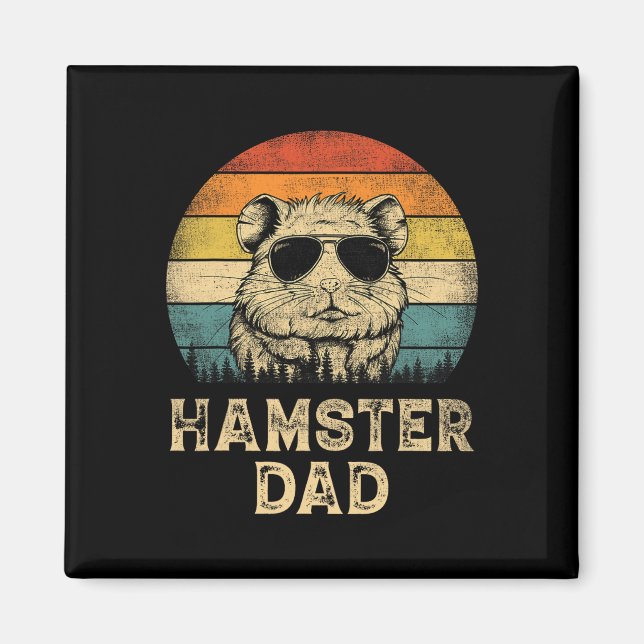 Hamster Vater Hamster liebt Daddy Vatertag Magnet (Vorne)