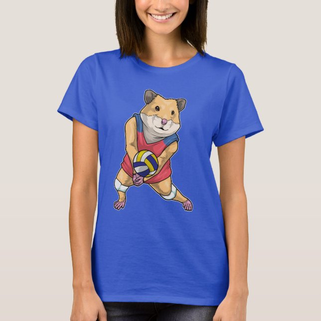 Hamster Volleyball-Spieler Volleyball T-Shirt (Vorderseite)