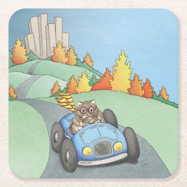 Hamster Weekend Getaway Square Paper Untersetzer (Vorderseite)