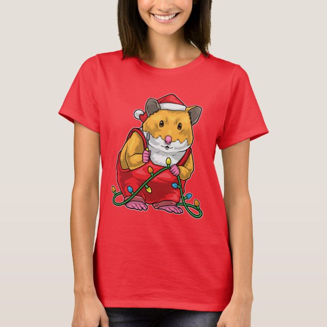 Hamster Weihnachts-Handwerker T-Shirt (Vorderseite)