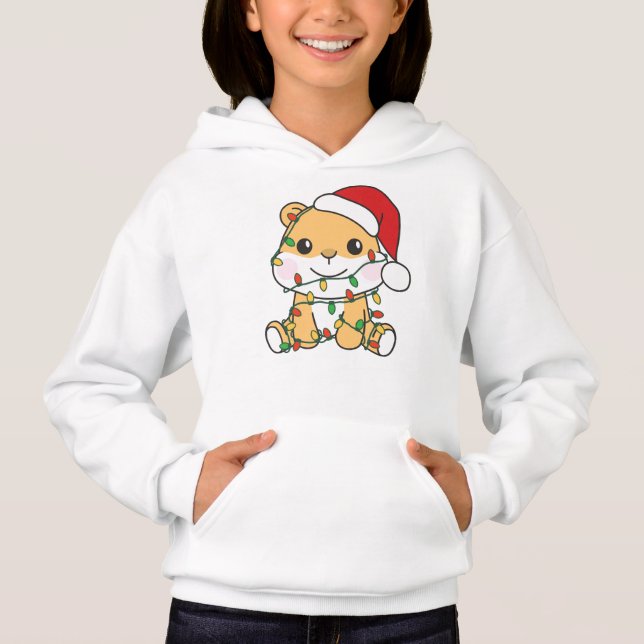 Hamster Weihnachts-Wintertiere Holiday Hamsters Hoodie (Vorderseite)