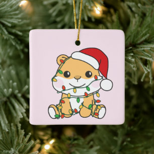 Hamster Weihnachts-Wintertiere Holiday Hamsters Keramikornament