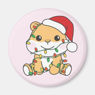 Hamster Weihnachts-Wintertiere Holiday Hamsters Magnet