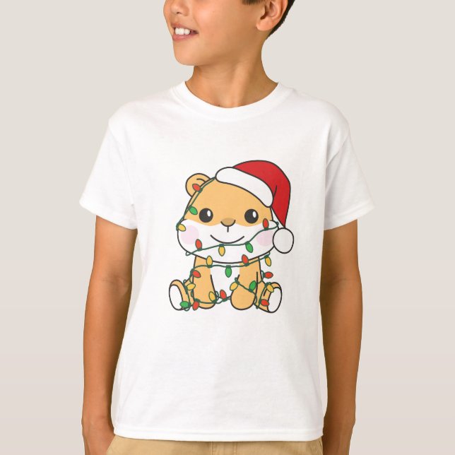 Hamster Weihnachts-Wintertiere Holiday Hamsters T-Shirt (Vorderseite)