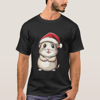 Hamster Weihnachtsmannmütze Pet Lover Boys Girls K T-Shirt