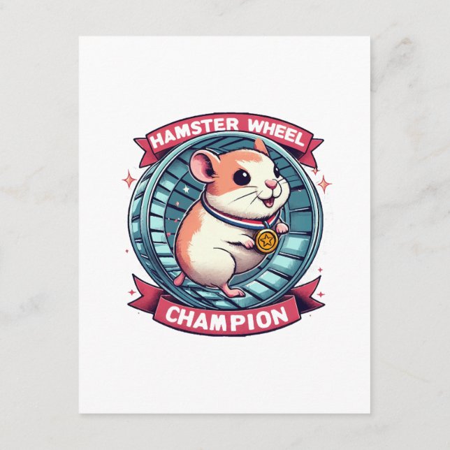 Hamster Wheel Champion Begleitkarte (Rückseite)