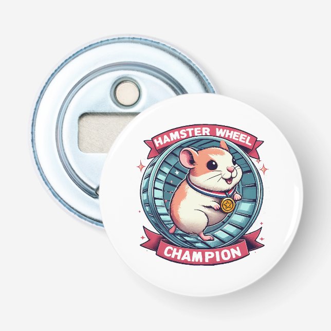 Hamster Wheel Champion Flaschenöffner (Vorderseite)