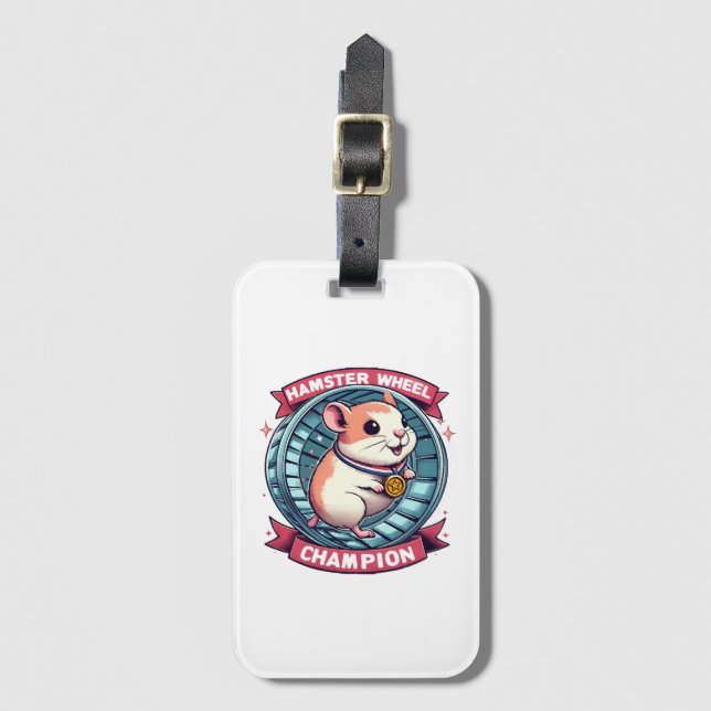 Hamster Wheel Champion Gepäckanhänger (Vorderseite Vertikal)