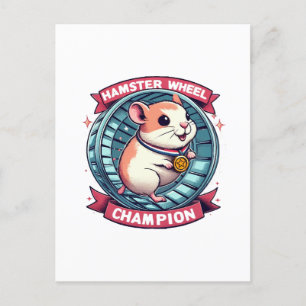 Hamster Wheel Champion Postkarte