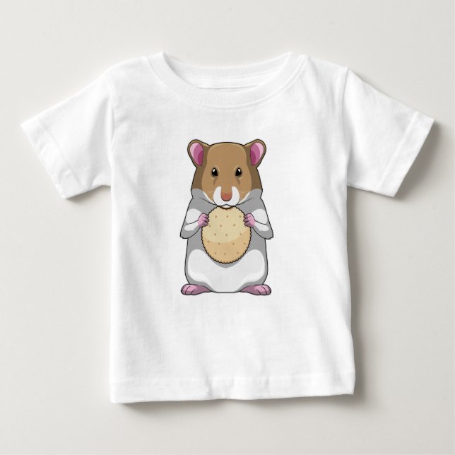Hamster with Biscuit Baby T-shirt (Vorderseite)