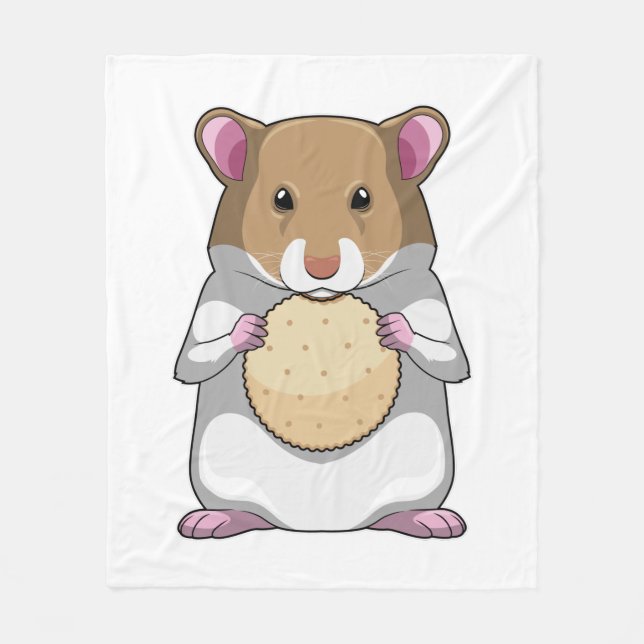 Hamster with Biscuit Fleecedecke (Vorderseite)