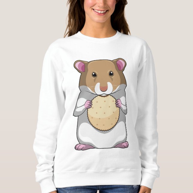 Hamster with Biscuit Sweatshirt (Vorderseite)