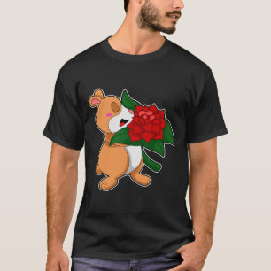Hamster with Flower Rose T-Shirt