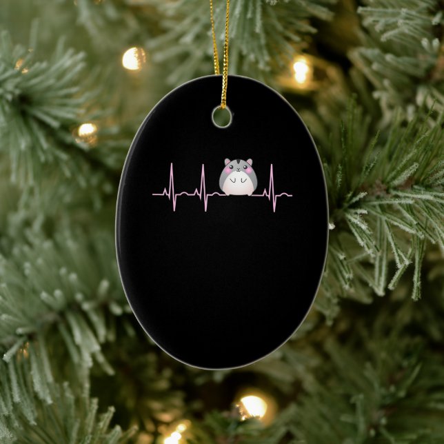 Hamster Women Girls Niedlich Hamster Lover Heartbe Keramik Ornament (Baum)