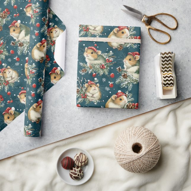 Hamster Wrapping Paper Geschenkpapier (Kunsthandwerk)
