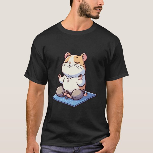 Hamster Yoga-Pose Lockern Tier T-Shirt (Vorderseite)