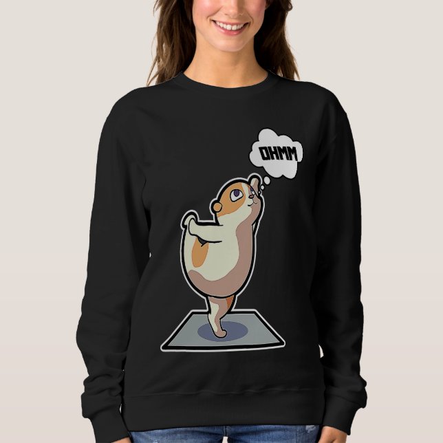 Hamster Yoga Poses Sport Gymnastics Ohm Heartbeat  Sweatshirt (Vorderseite)