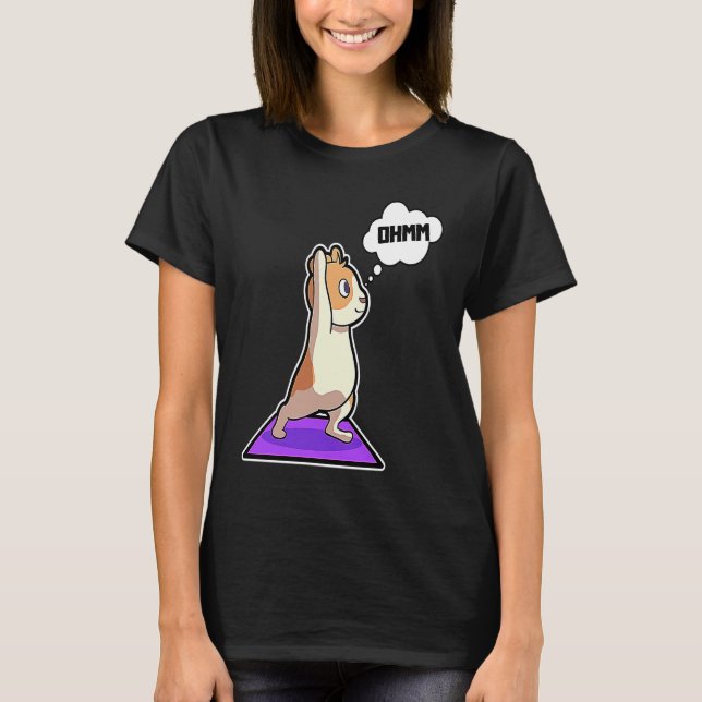 Hamster Yoga Poses Sport Gymnastics Ohm Heartbeat  T-Shirt (Vorderseite)
