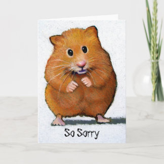HAMSTER zeichnend: Sorry card Karte